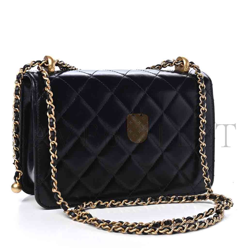 CHANEL MASTER CALFSKIN QUILTED MINI PERFECT FIT FLAP BLACK (22*14.5*8cm) 